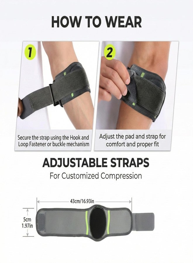 Cetaplast Tennis Elbow Support Brace | Adjustable Compression Strap for Elbow Pain, Tendonitis, Gym & Sports Use (Grey) - Image 5