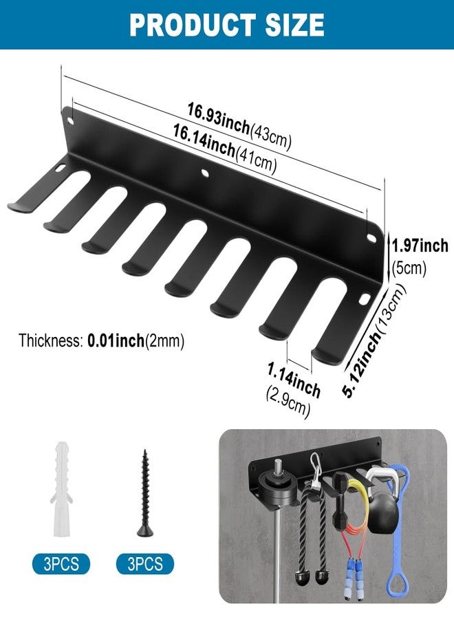 Ranjaner Gym Equipment Storage Rack, Resistance Bands Storage Hanger, Multi-Purpose Home Gym Rack Organizer Wall Mount for Barbells Jump Ropes Lifting Belt Gym Accessories - Image 2