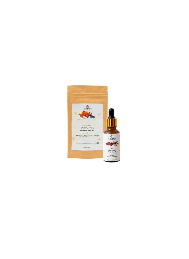 The Tribe Concepts - Exotic Face Glow Mask With Marigold Liquorice & Chironji For Smooth Glowing & Radiant Skin 50 G (Kraft Paper Packing) - Image 1