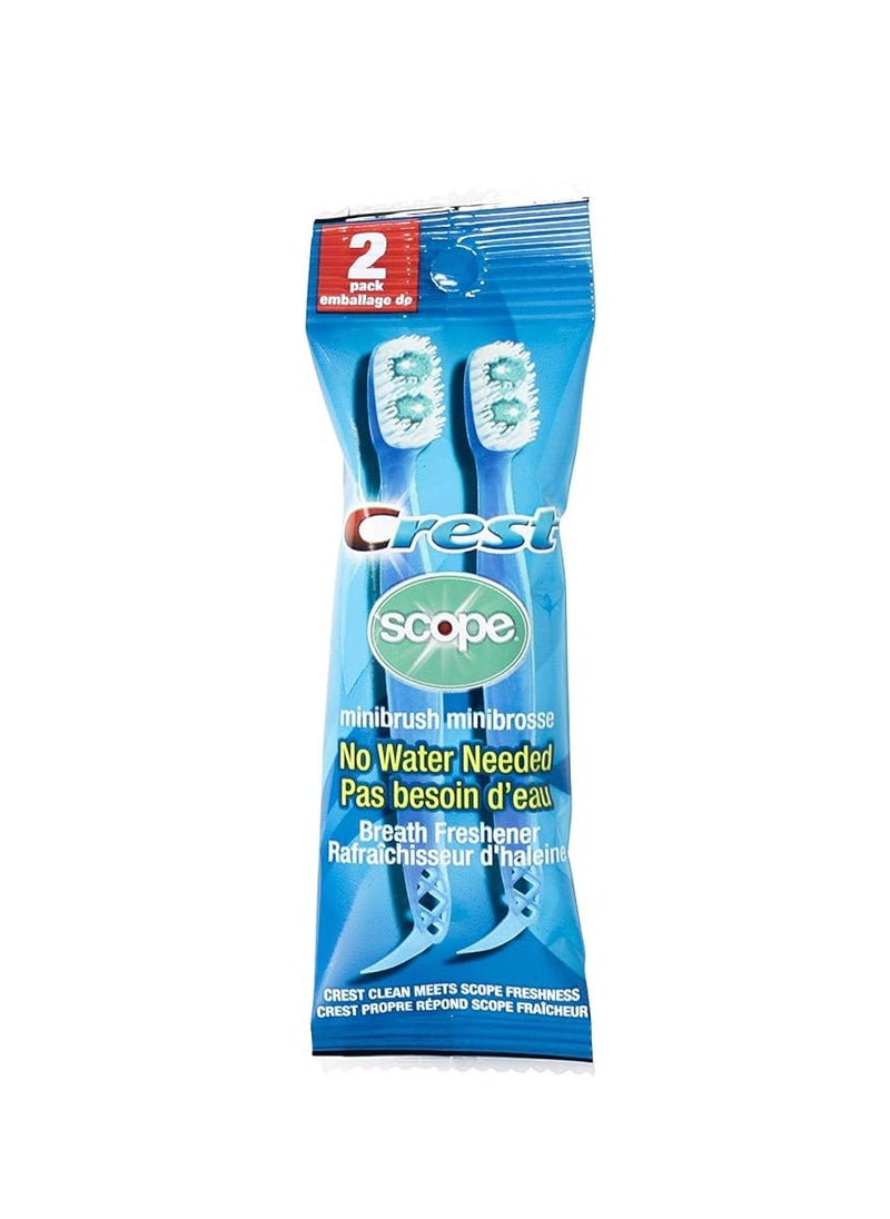 Crest - Crest Scope | Mini Brushes-Disposable Toothbrushes with Toothpaste and Pick for Work or Travel (12count, 6 Pack (12 Brushes)) - Image 1