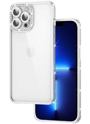 BLS Store iPhone 12 Pro - Compatible Camera Protection Stone Mina Cover-Silver 