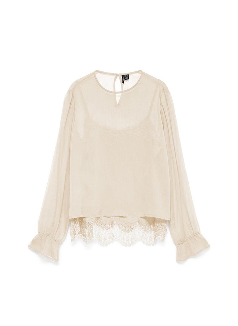 VERO MODA VMLALIE Long Sleeve Lace Top Woven - Image 5