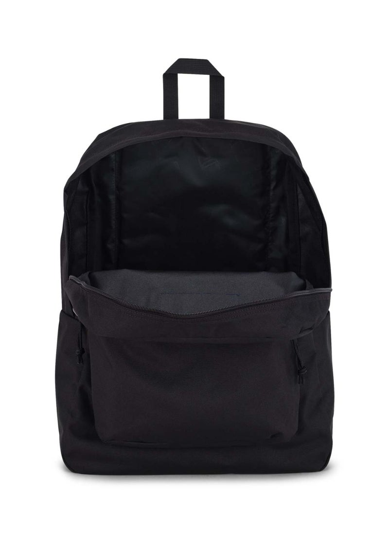 JANSPORT SuperBreak One Backpack With Padded Shoulders, Water Bottle Pocket, 26L, 0.35 kg - Happy Black  - Image 4