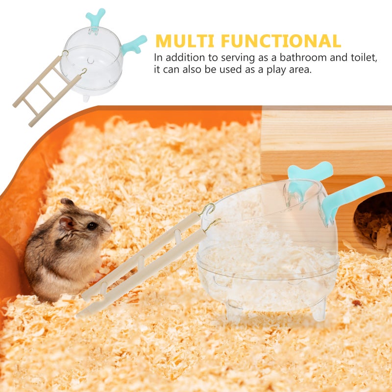 Hamster Bathtub Hamster Bathroom Sand Bath Container Hamster Toilet And Sandbox Dust Bathtub Hamster Bed Sand Bath Box For Accessories - Image 4