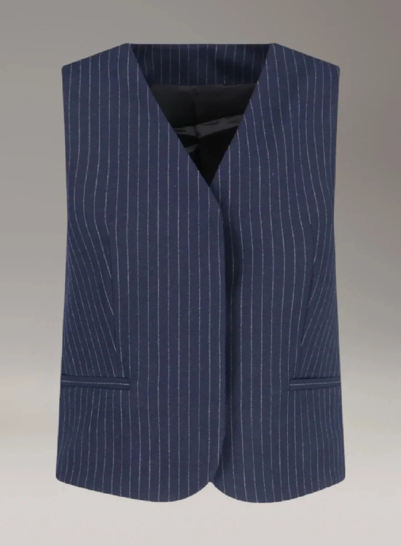 CALVIN KLEIN Pinstripe Short Vest