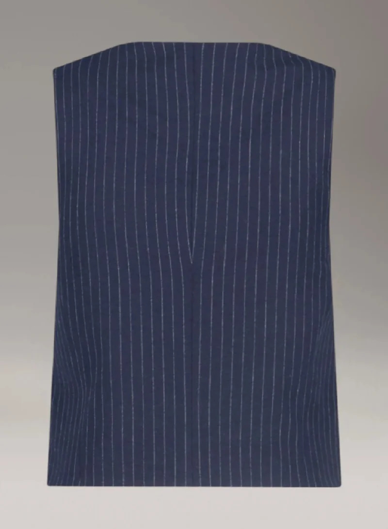 CALVIN KLEIN Pinstripe Short Vest