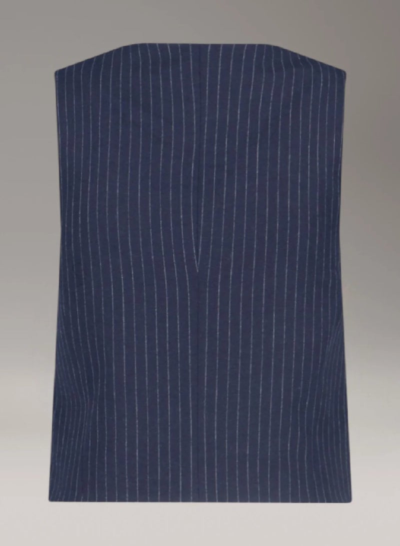 CALVIN KLEIN Pinstripe Short Vest - Image 2