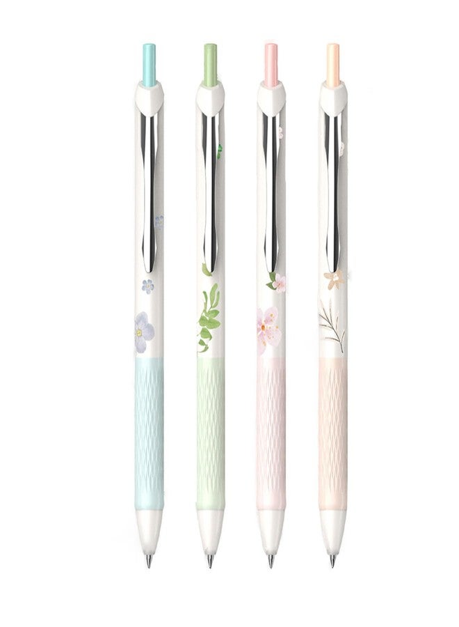 DUNBONG Water-based Gel Pens, 0.5mm Fine Point, Black Ink, Gel Ink Ballpoint Pen, Pack of 4 (Multicolor) - Image 1