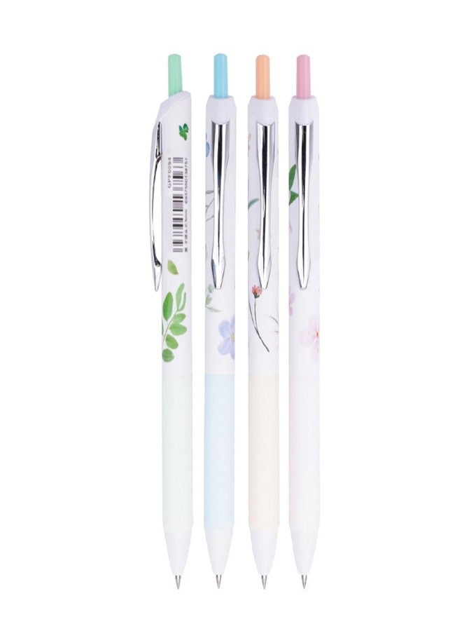 DUNBONG Water-based Gel Pens, 0.5mm Fine Point, Black Ink, Gel Ink Ballpoint Pen, Pack of 4 (Multicolor) - Image 2