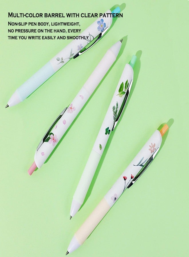 DUNBONG Water-based Gel Pens, 0.5mm Fine Point, Black Ink, Gel Ink Ballpoint Pen, Pack of 4 (Multicolor) - Image 5