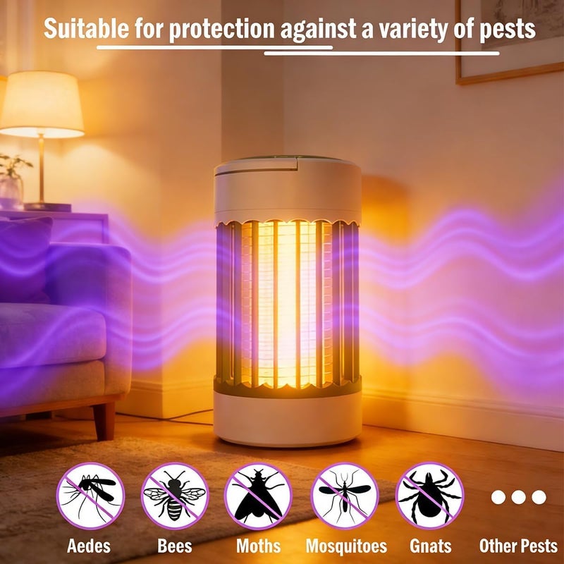YOOJ® Mosquito Killer Lamp, Hanging Rechargeable Bug Zapper Mosquito Zapper, Portable UV Insect Trap for Indoor/Outdoor, USB-Powered with Grid for Camping, Bedroom, Patio, Kitchen - Image 2