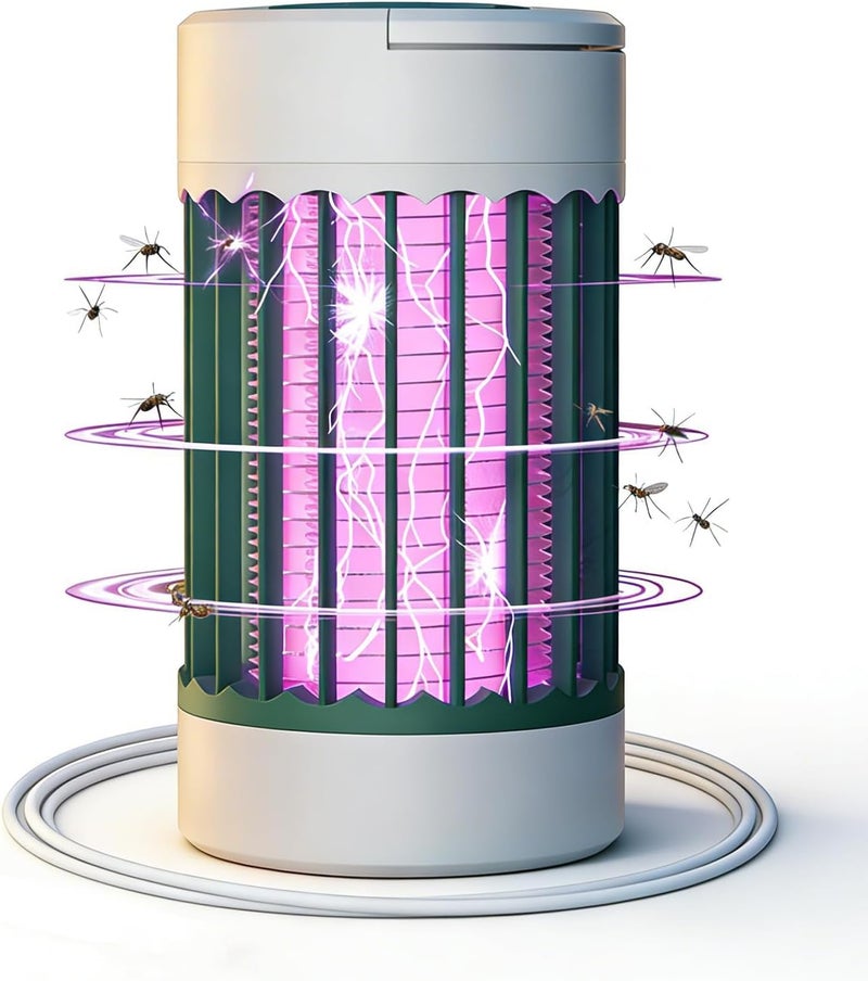 YOOJ® Mosquito Killer Lamp, Hanging Rechargeable Bug Zapper Mosquito Zapper, Portable UV Insect Trap for Indoor/Outdoor, USB-Powered with Grid for Camping, Bedroom, Patio, Kitchen - Image 1