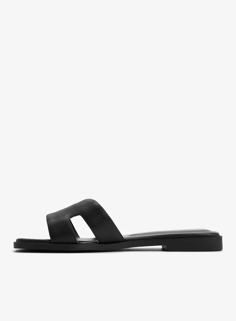 Aldo BLACK Itsandal Flat Sandals for Women | Best Price UAE
