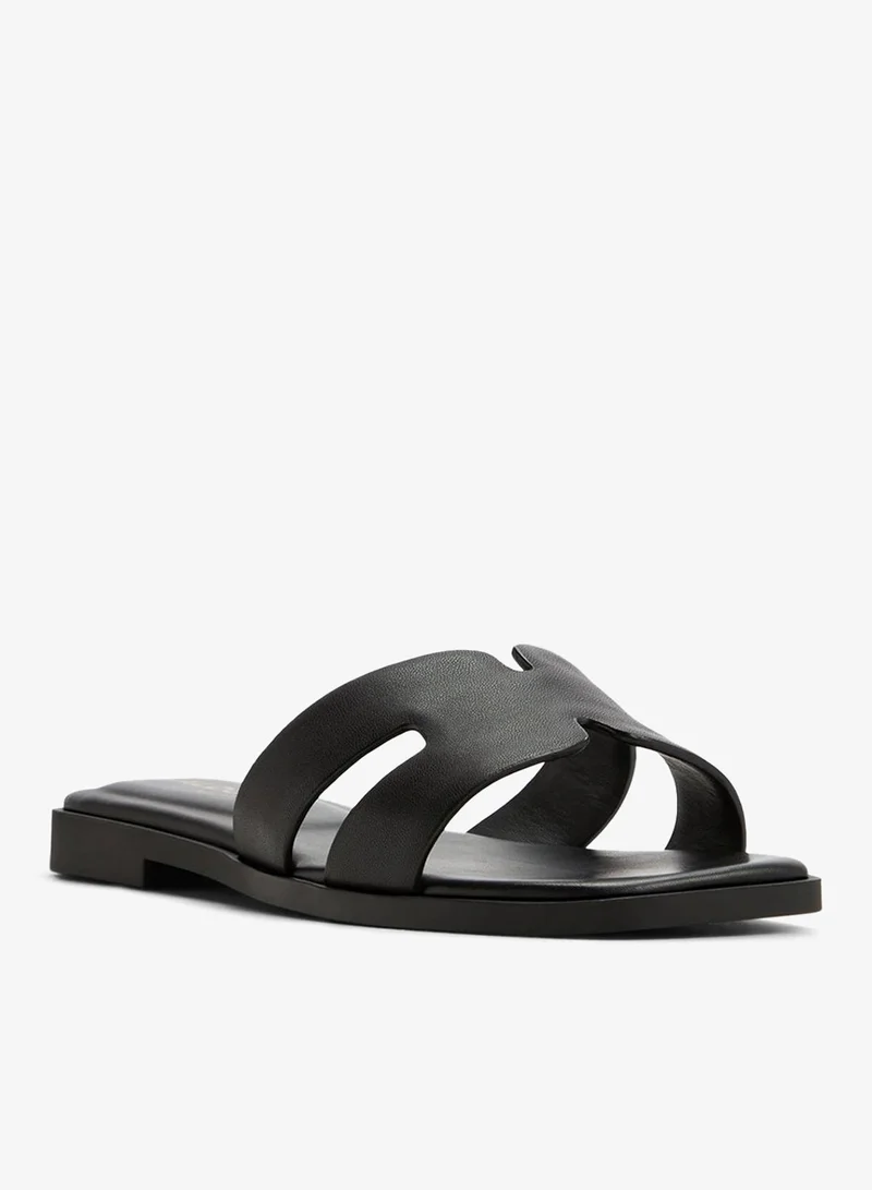 Aldo BLACK Itsandal Flat Sandals for Women | Best Price UAE