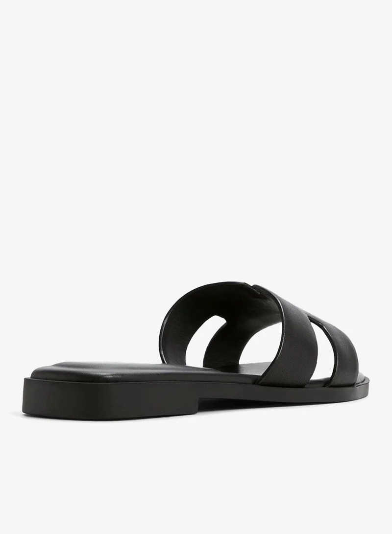 Aldo BLACK Itsandal Flat Sandals for Women | Best Price UAE