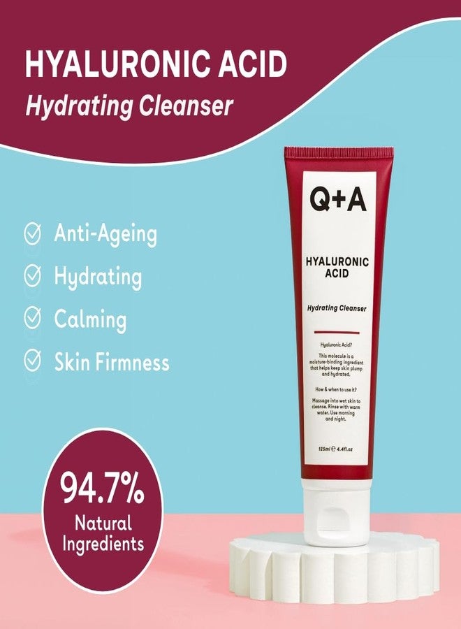Q+A Hyaluronic Acid Hydrating Cleanser, uses Gentle and Smoothing Cleansing Agents which only Boost your Skin’s Moisturisation (4.4 Fl.Oz) - Image 2