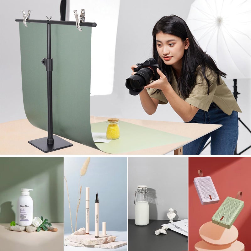 Yoocheese Photography Backdrops Small Product Background: Flat Lay Seamless Paper Props - Tabletop Photo Shoot for Jewelry Cosmetics Food .(22x34in, Dark) - Image 2