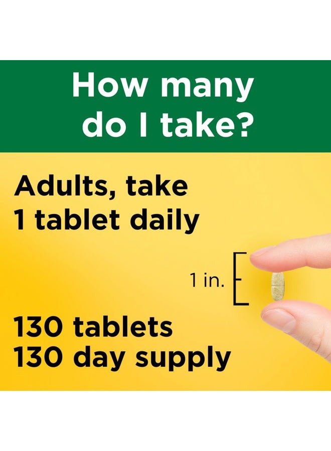 Nature Made Multivitamin Tablets with Iron, Multivitamin for Women and Men for Daily Nutritional Support, 130 Tablets, 130 Day Supply - Image 4