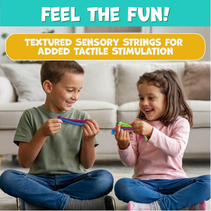 BUNMO Stocking Stuffers for Kids - Stretchy Sensory Strings - Sensory Toys for Kids - Stocking Stuffers for Boys and Girls - Hours of Fun - Mini Sensorial - 10 Pack - Image 3
