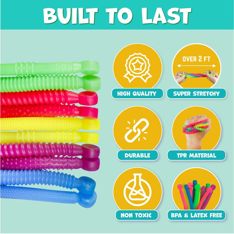 BUNMO Stocking Stuffers for Kids - Stretchy Sensory Strings - Sensory Toys for Kids - Stocking Stuffers for Boys and Girls - Hours of Fun - Mini Sensorial - 10 Pack - Image 4