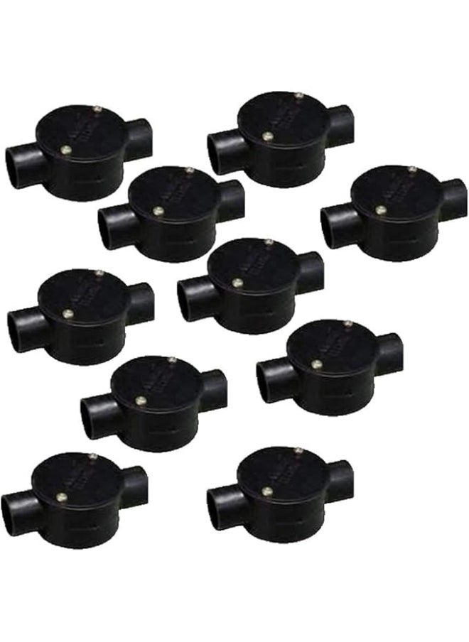 Biella Biella Pack Of 10 PVC Electrical Conduit Pipe & Fittings â€“ Durable, Corrosion-resistant Solution For Indoor And Outdoor Electrical Wiring And Cabling (Junction 2 Way, 20MM)  - Image 1