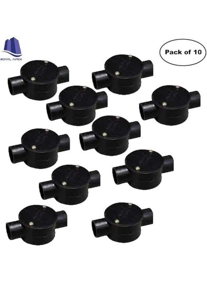 Biella Biella Pack Of 10 PVC Electrical Conduit Pipe & Fittings â€“ Durable, Corrosion-resistant Solution For Indoor And Outdoor Electrical Wiring And Cabling (Junction 2 Way, 20MM)  - Image 3