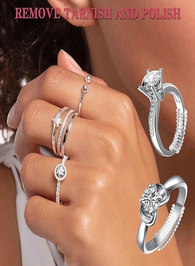 Osowake 8 Pcs Ring Size Adjuster for Loose Rings, 4 Size invisible Ring Sizers, Jewelry Ring Protector, Invisible Spiral Insert Attractive Processed, Plastic, No Gemstone ，Women and Men - Image 3