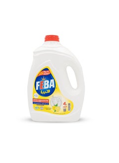 FEBA FEBA Dishwashing Liquid - Lemon - Extra Strength Grease-Cutting Dish Soap - 4KG - Kitchen Cleaner for Dishes, Cookware & Glassware  - Image 1