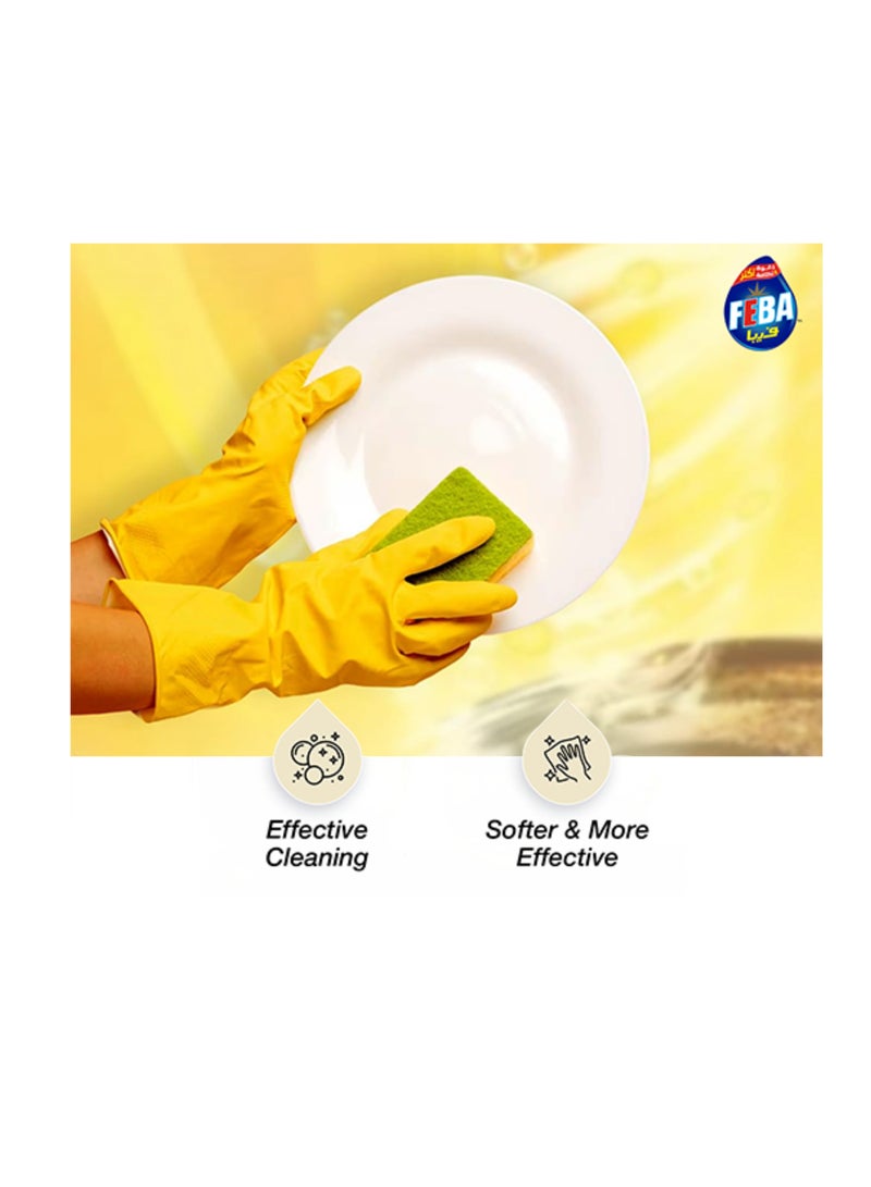 فيبا سائل غسيل الأطباق FEBA - ليمون - منظف قوي لإزالة الدهون - 4 كجم - منظف المطبخ للأطباق وأدوات الطهي والزجاج - Image 4