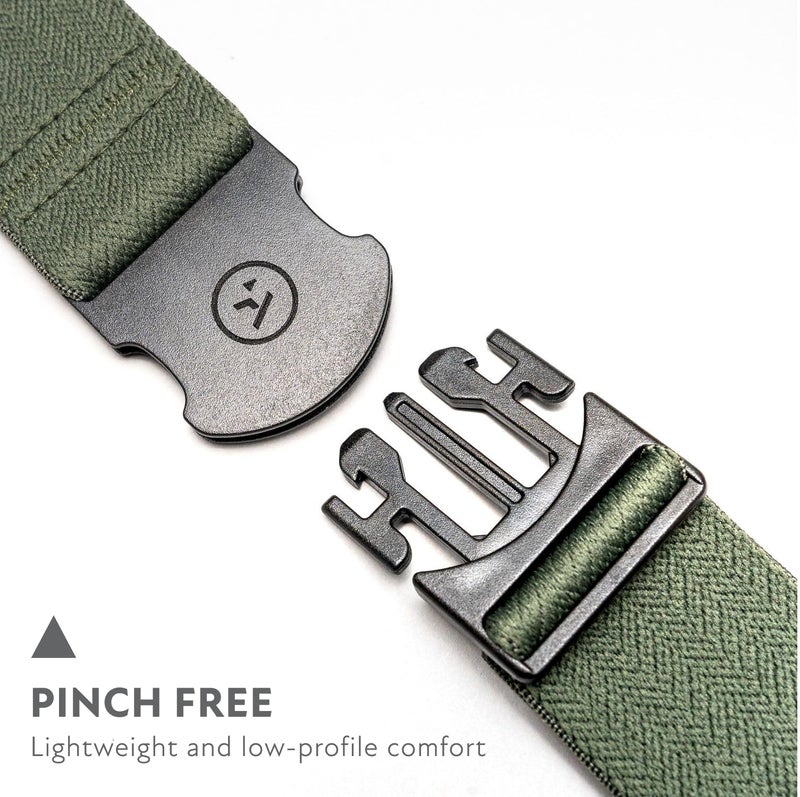 Arcade The Original Unisex Adventure Belt, Heavy Duty Elastic Webbing, Non-Metal Travel Friendly Buckle, Ranger - Ivy Green - Image 2