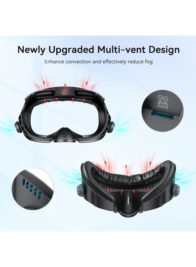 AMVR Upgraded Face Cover Pad Facial Interface Compatible with Meta/Oculus Quest 3 Accessories, with Knob Adjustable, NOT Compatible with Meta Quest 3S (Better for Halo Head Strap) - Image 5