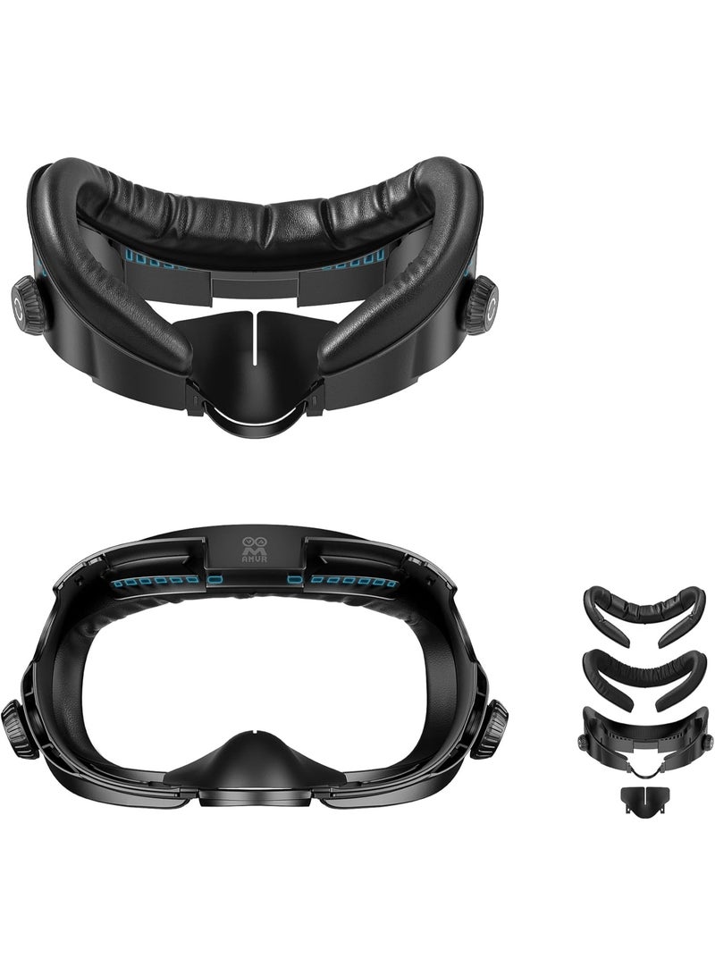 AMVR Upgraded Face Cover Pad Facial Interface Compatible with Meta/Oculus Quest 3 Accessories, with Knob Adjustable, NOT Compatible with Meta Quest 3S (Better for Halo Head Strap) - Image 1