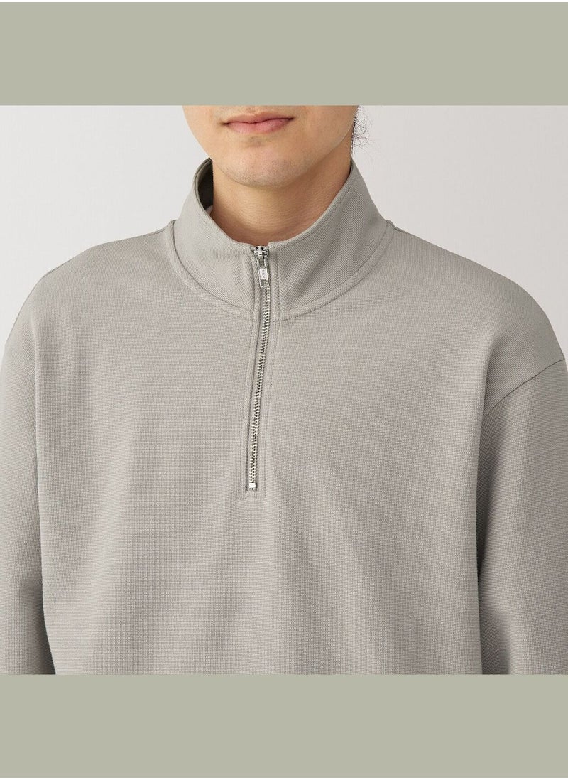 MUJI Double Knits Milano Rib Half Zip Pullover  - Image 5