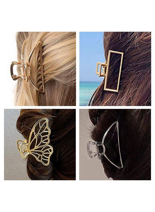 BIRDWARE Mediumsize Multi Color Imported Metal Material Butterfly Hair Clips For Women & Design As Per Available (Pack Of 9) ; Hair Clutchers - Image 4