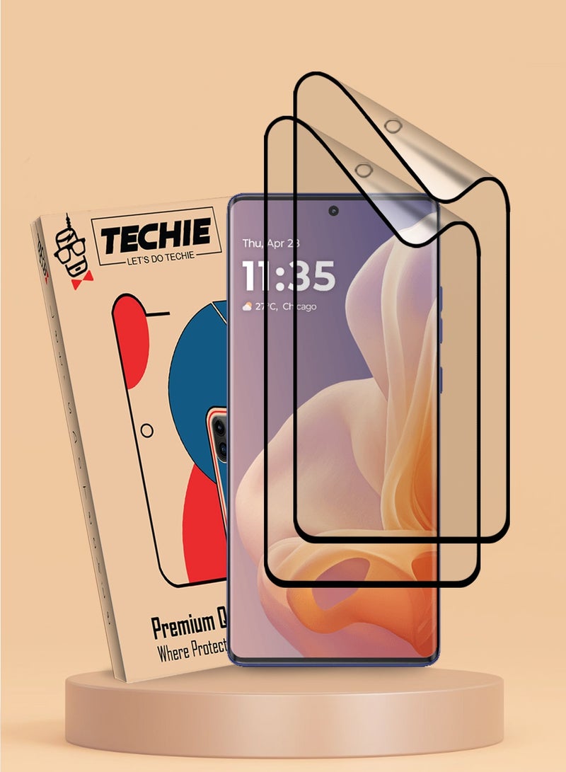 Techie 2 Pack Motorola Moto G85 / Moto Edge 50 Pro / Moto Edge 50 Fusion Matte Ceramic Screen Protector Film Anti Fingerprint Bubble Free Easy Installation - Image 1