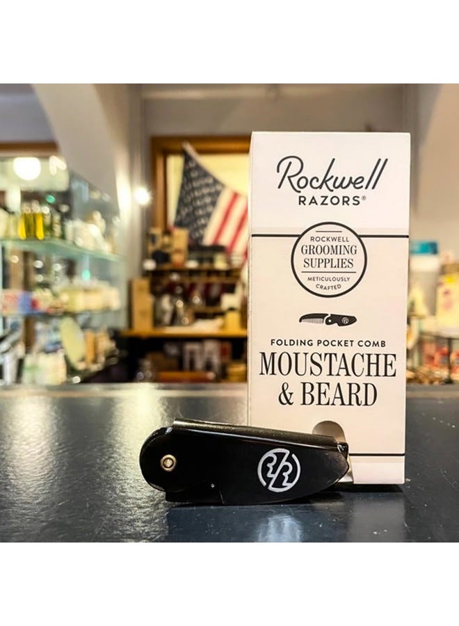 rockwell razors Rockwell Folding Beard & Moustache Comb - Pocket-Size, Durable, Anti-Static Acetate Comb | Supports a Healthy Beard and Moustache - Image 4