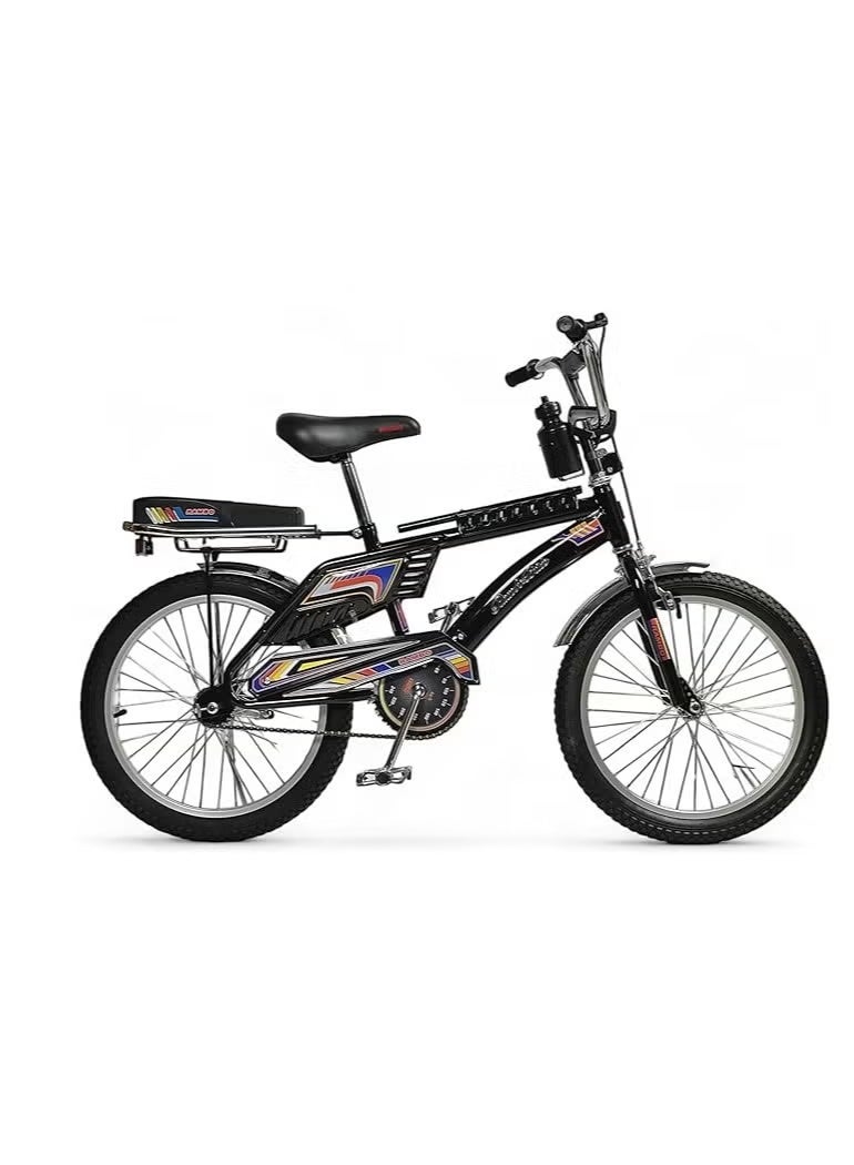 AL BADER Rambo Kids Bicycle 20 Inch with Dual Seats, Freestyle Indonesian Design Bike for Boys and Girls, Strong Steel Frame, Air-Filled Tires, Front and Rear Brake System, Adjustable Seat, Non-Slip Pedals, Comfortable and Safe Outdoor Riding Bike  Ages 8+  - Image 1
