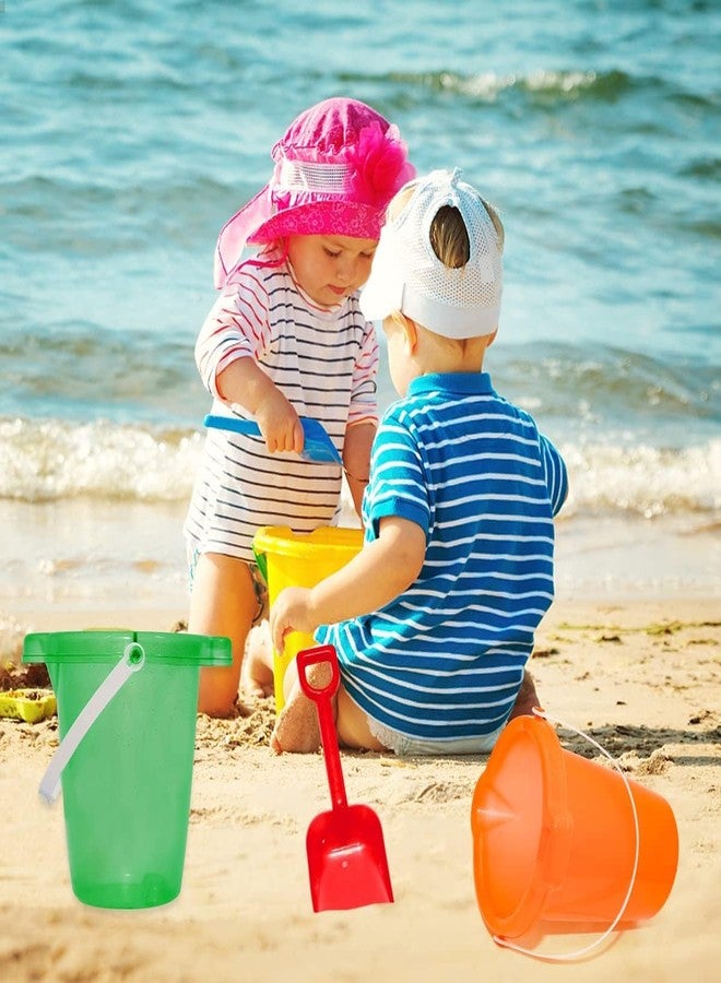 Holady 7" Inch Sand Beach Buckets Pail and Sand Shovels Set for Kids,Sand Bucket Water Bucket for Beach Fun Great Summer Party Accessory - Image 4
