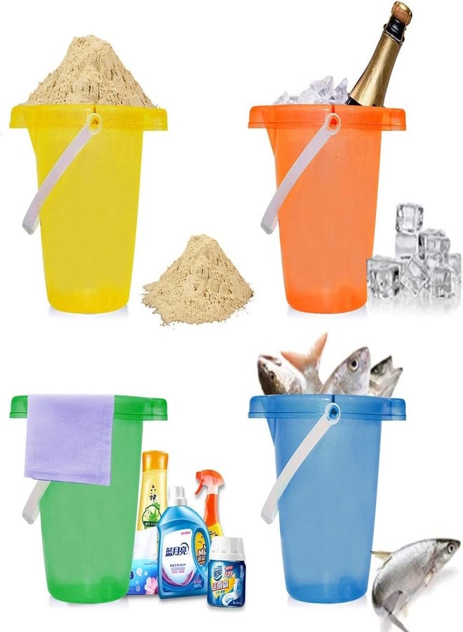 Holady 7" Inch Sand Beach Buckets Pail and Sand Shovels Set for Kids,Sand Bucket Water Bucket for Beach Fun Great Summer Party Accessory - Image 3