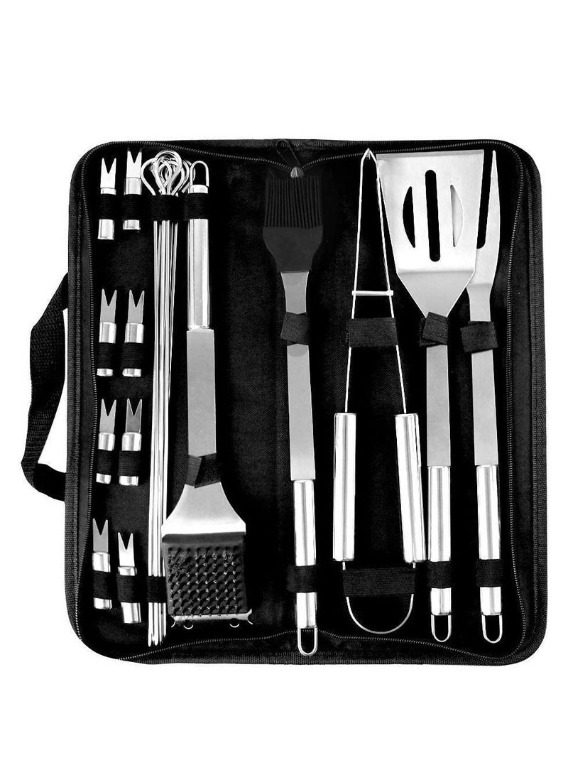 Y&D BBQ Barbecue Tool Set, Stainless Steel Accessories with Storage Bags, Complete Outdoor Grill Utensils Grilling Tools Set for Friends Family (20 Pcs) - Image 1