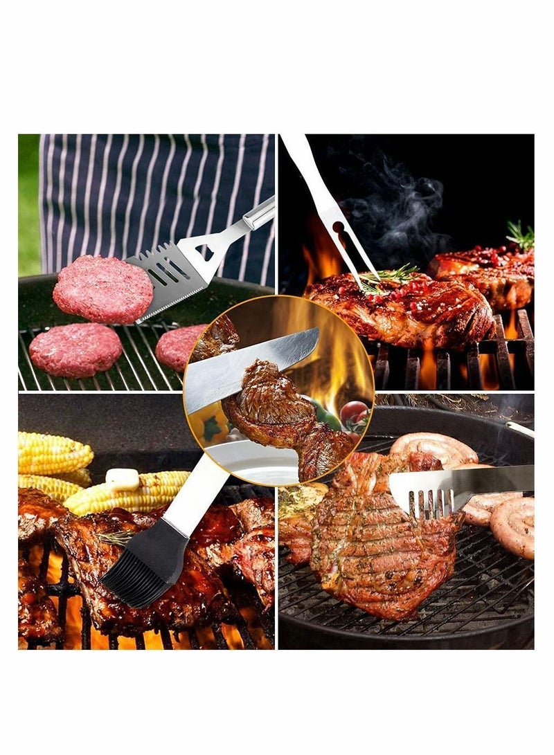 Y&D BBQ Barbecue Tool Set, Stainless Steel Accessories with Storage Bags, Complete Outdoor Grill Utensils Grilling Tools Set for Friends Family (20 Pcs) - Image 5