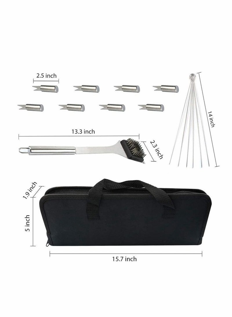 Y&D BBQ Barbecue Tool Set, Stainless Steel Accessories with Storage Bags, Complete Outdoor Grill Utensils Grilling Tools Set for Friends Family (20 Pcs) - Image 3