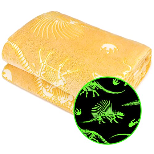 Gitrat Soft Blanket Dinosaur Fleece Blankets Kids Dinosaur Gifts for Boys 50"x60" - Image 1