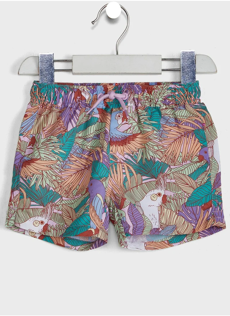 Cotton On Kids Tropical Birds Shorts