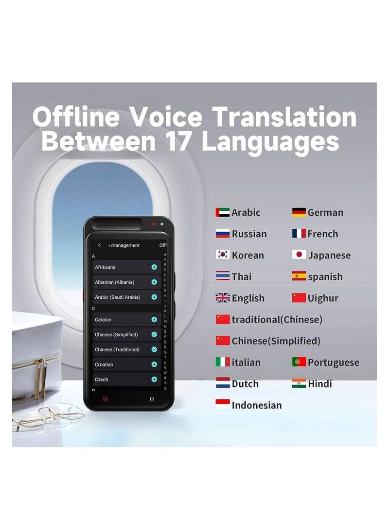 Metene Language Translator Device, Portable Translator Device with 138 Languages & 4.1" Touch Screen, Smart Voice Photo Translator Real Time, Offline Online Translation for Business Learning Travel - Image 5