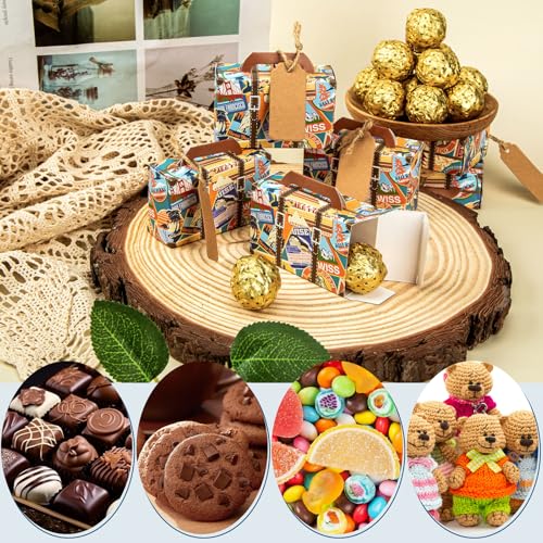 VGOODALL 50PCS Party Favor Candy Boxes,3x1.2x2 Inch Mini Suitcase Favor Boxes with Tags for Wedding Travel Themed Party Bridal Shower Decoration - Image 3