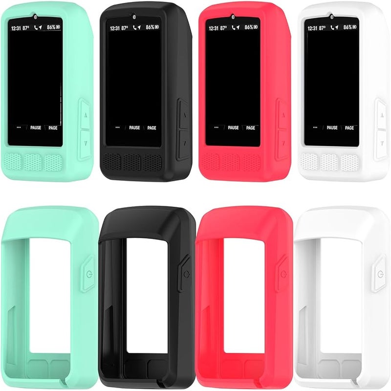 White Silicone Case With Antislip Grip For Wahoo ELEMNT 3 Bike Computer Full Protection - Image 3