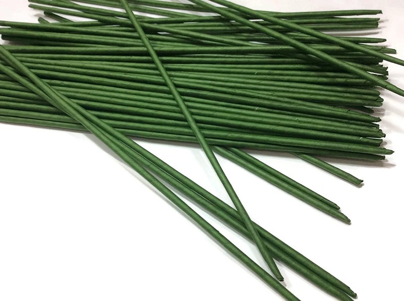 OM KRAFT Japanese Floral Green Wire 16 Gauge Pack of 25 Wires for Sugar Craft Cake Decorations Floral Arrangements Flower Making and Baking Tools - Image 1