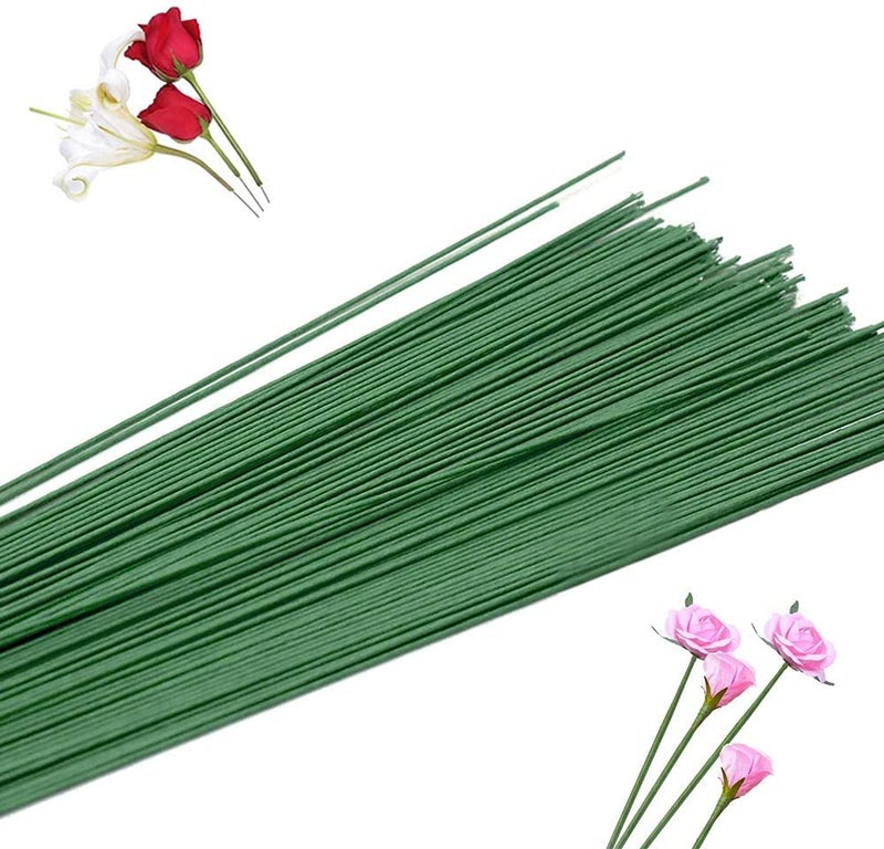 OM KRAFT Japanese Floral Green Wire 16 Gauge Pack of 25 Wires for Sugar Craft Cake Decorations Floral Arrangements Flower Making and Baking Tools - Image 3