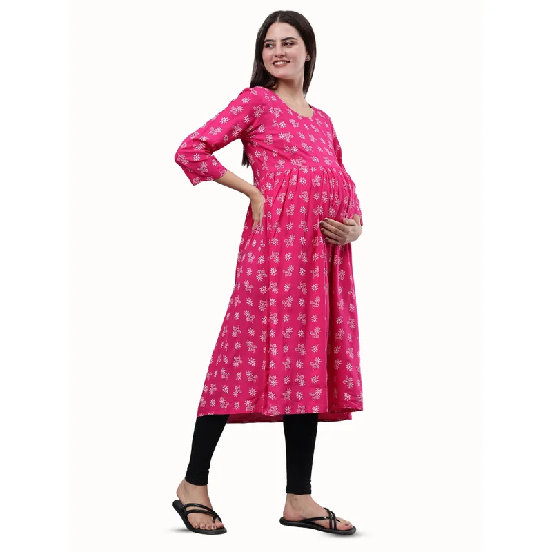 CEE 18 Women's Maternity Feeding Kurti with Zippers